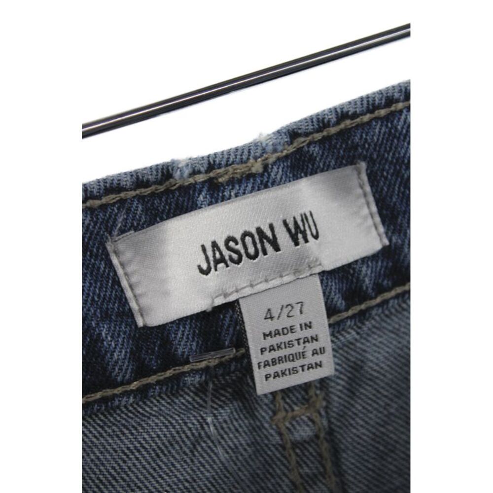 Jason Wu Women Wide-Leg Jeans Blue Cotton High Rise Button Size 27 - Picture 5 of 7